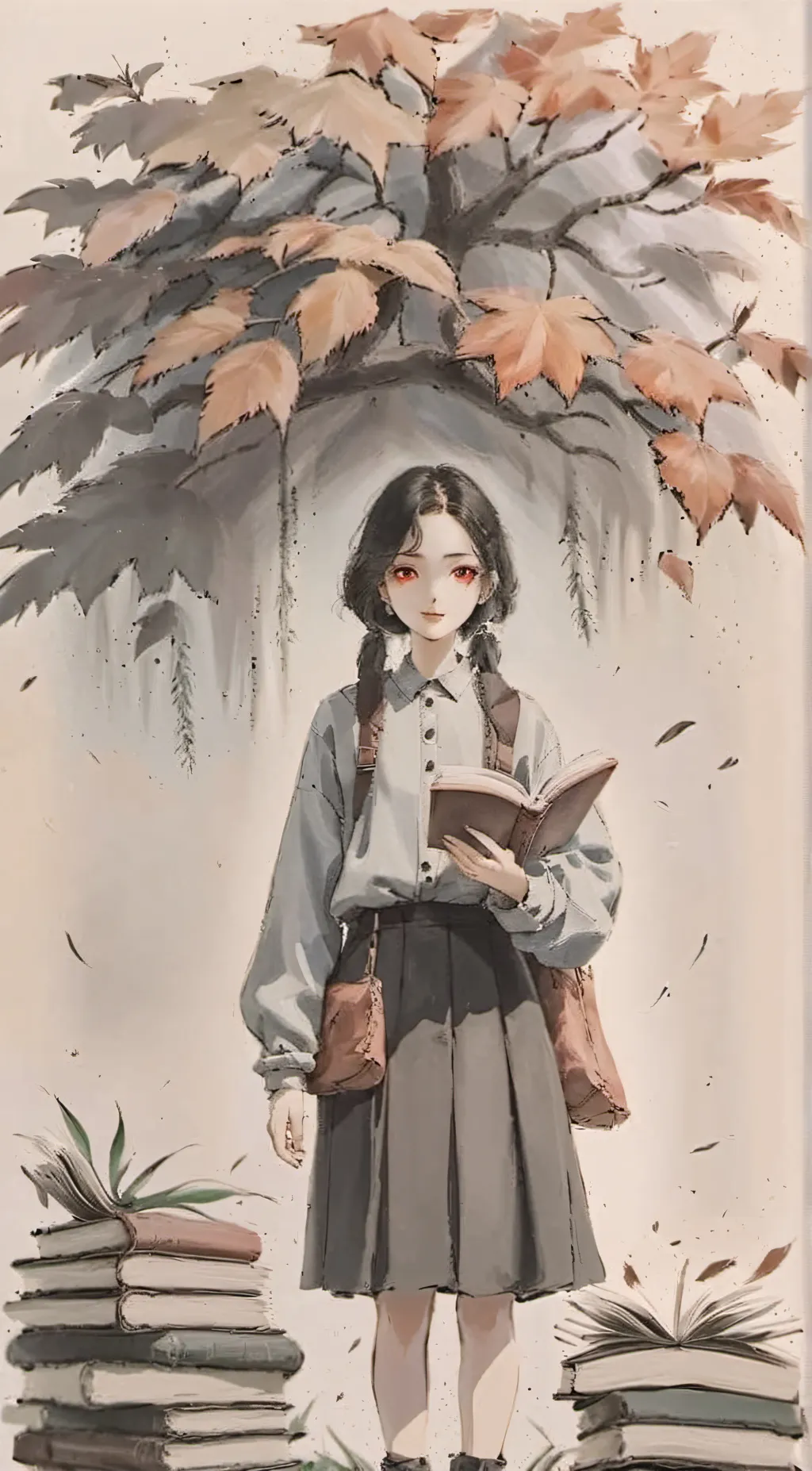 ai character: Scarlet background