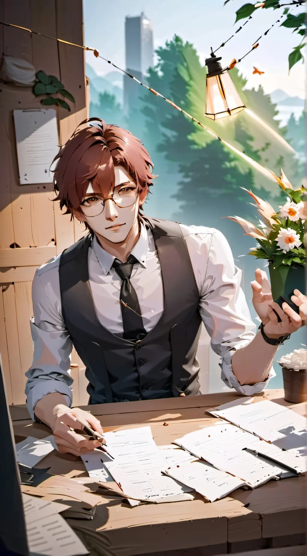 ai character: firma background