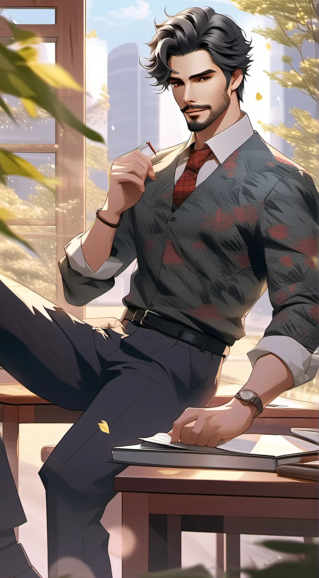 ai character: The Teacher background