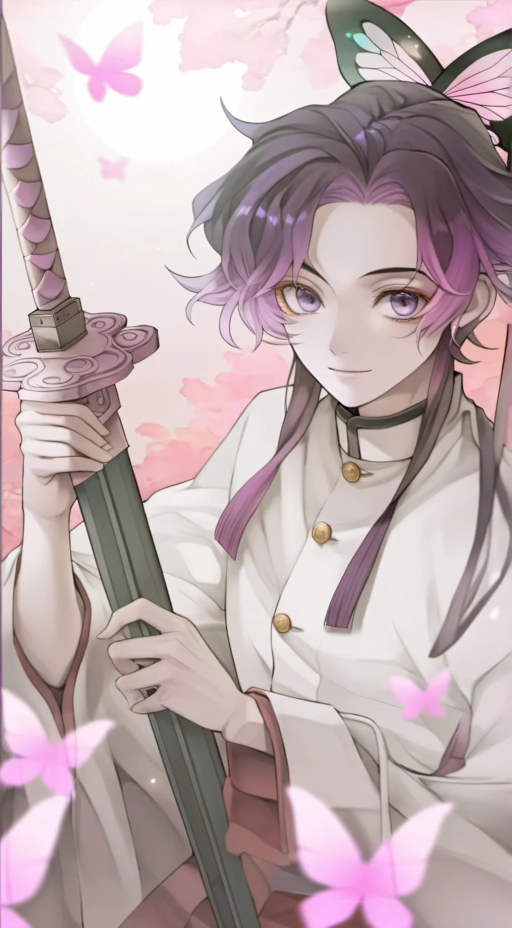 ai character: male shinobu  background