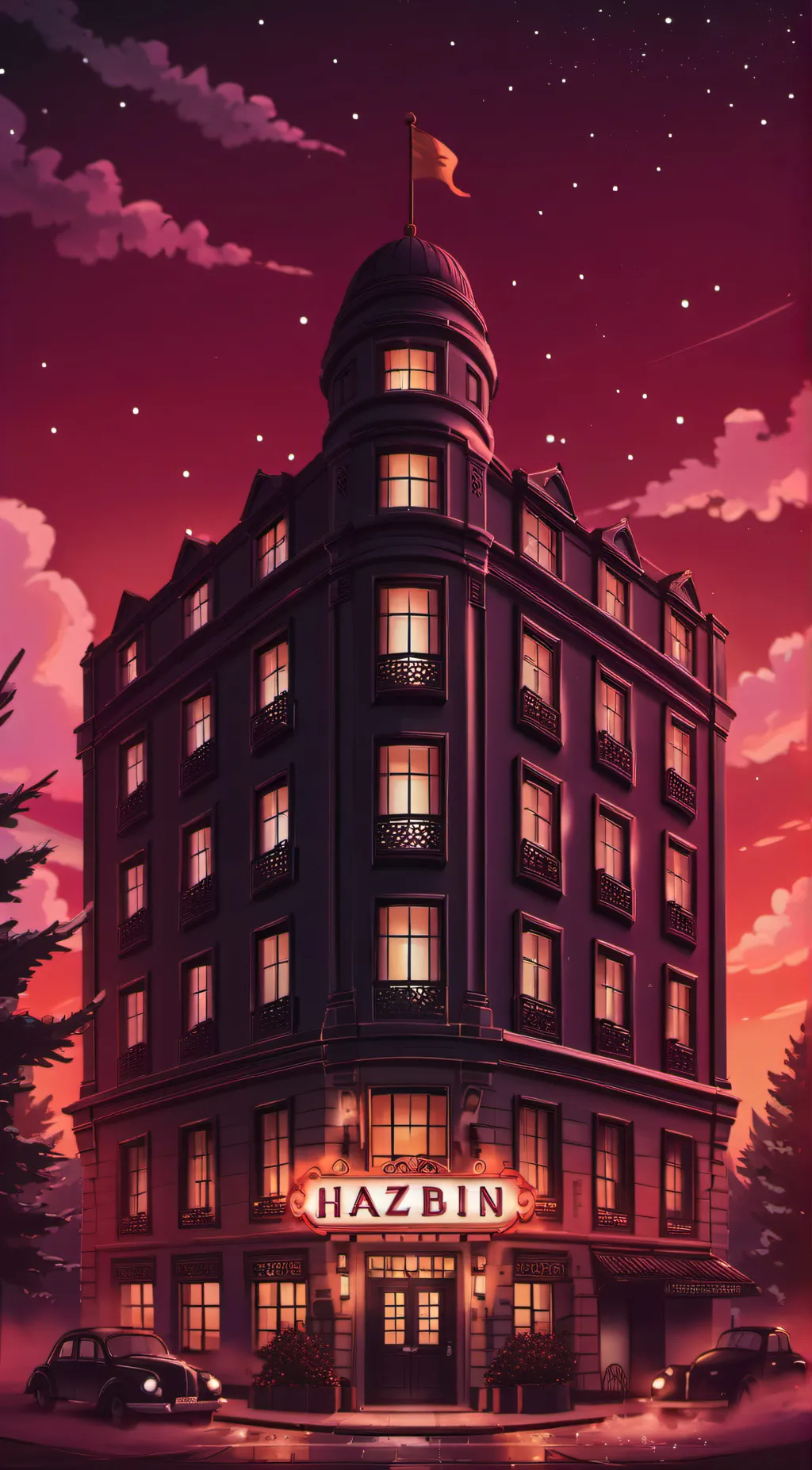 ai character: Hazbin Hotel background