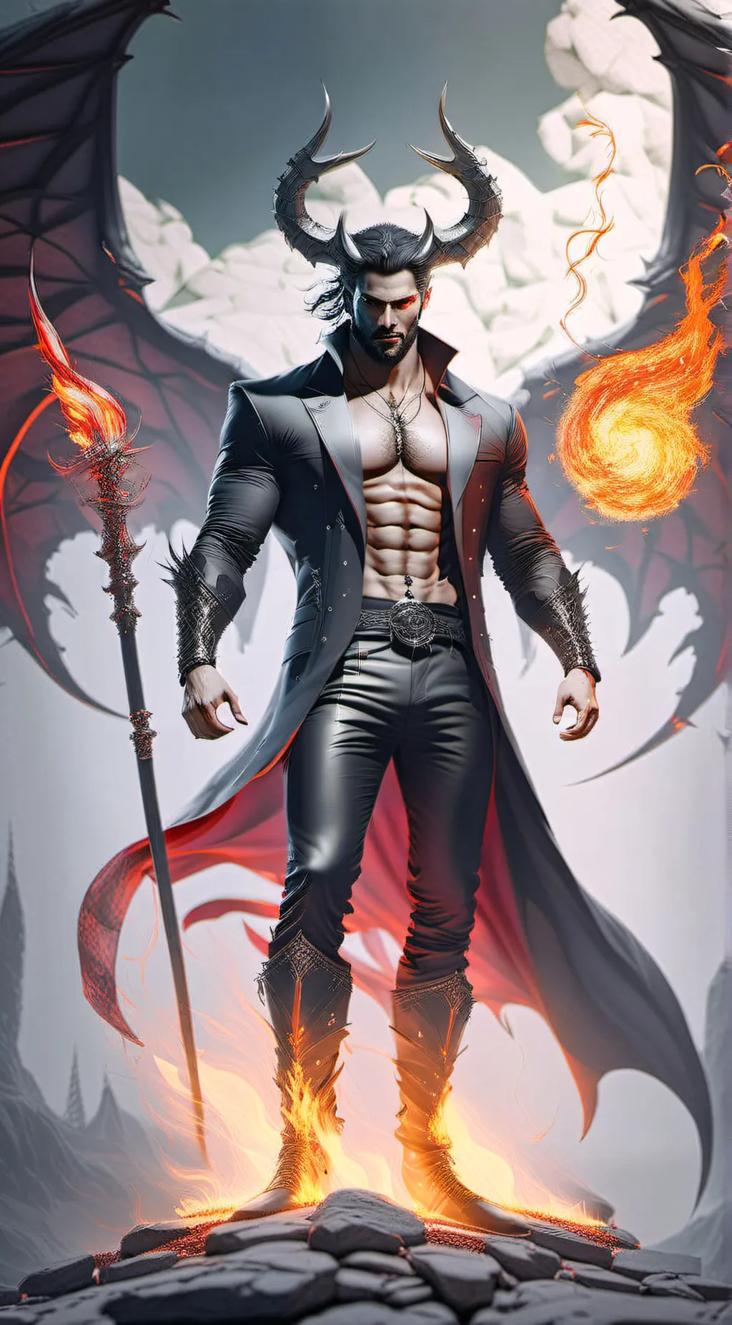 ai character: Lucifer  background