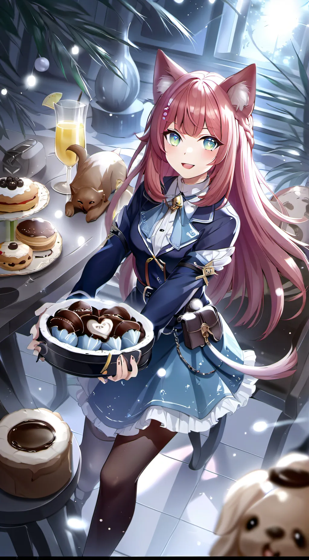 ai character: Kitty girl background