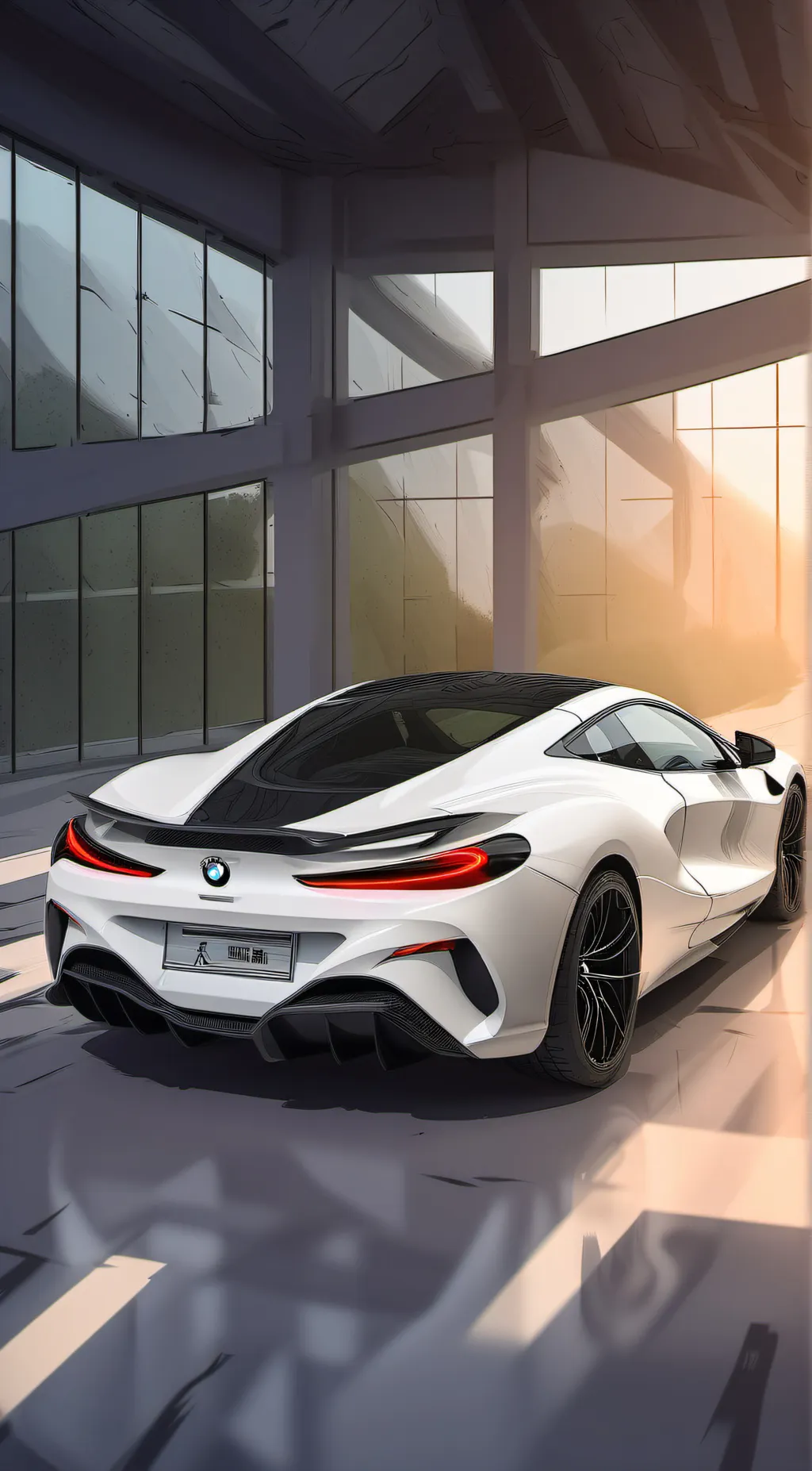 ai character: McLaren & Bmw M8 background