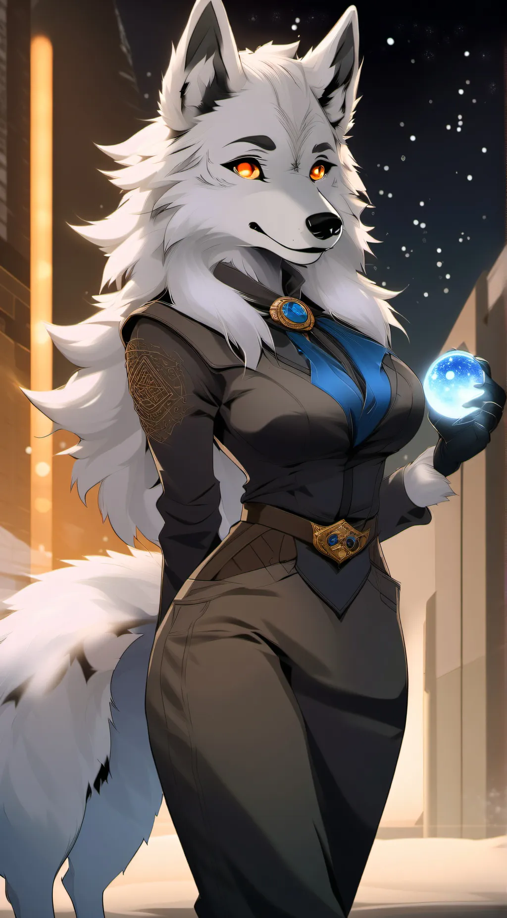 ai character: Noriko fluffins  background