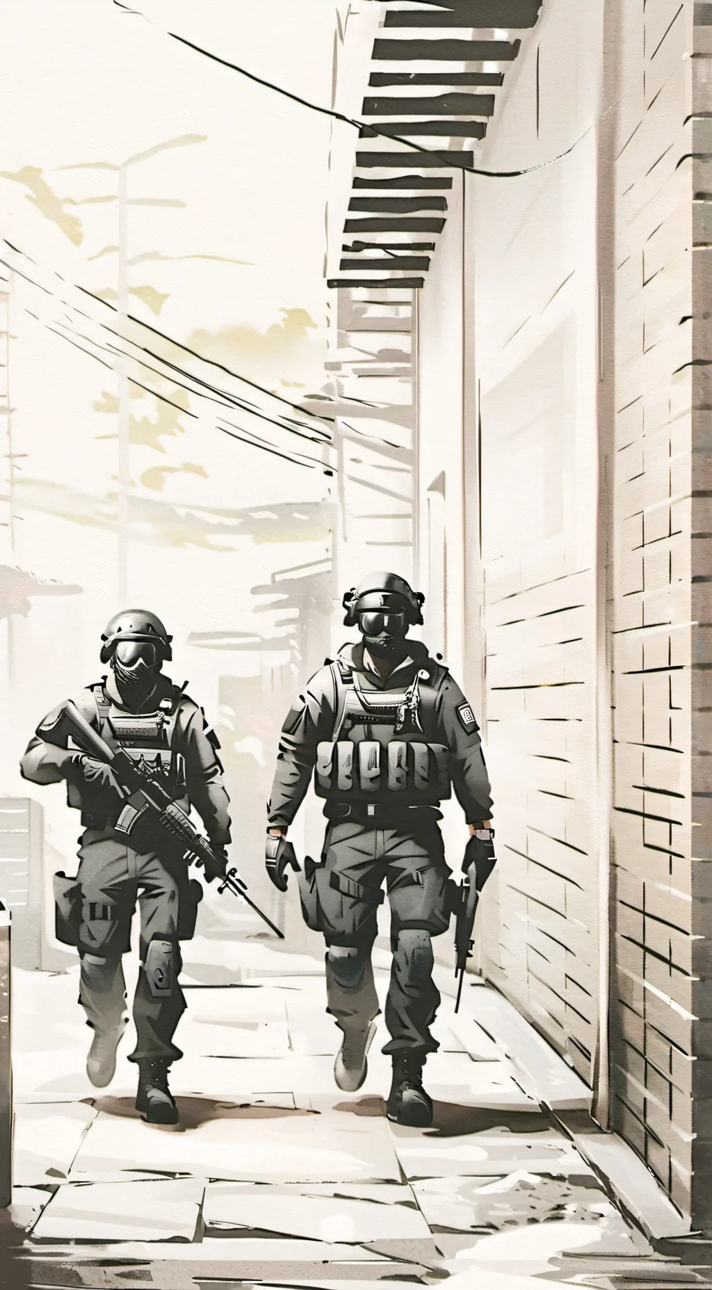 ai character: Jackal and blitz background