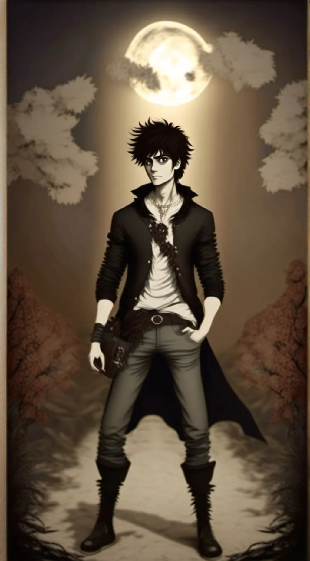 ai character: Nico Di Angelo background