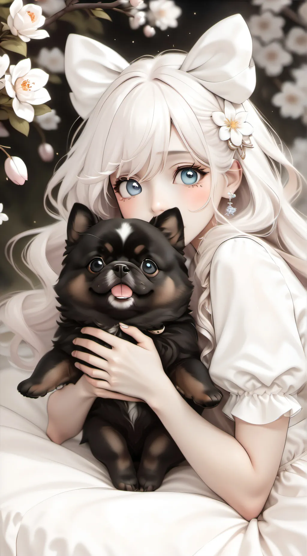 ai character: blossom background