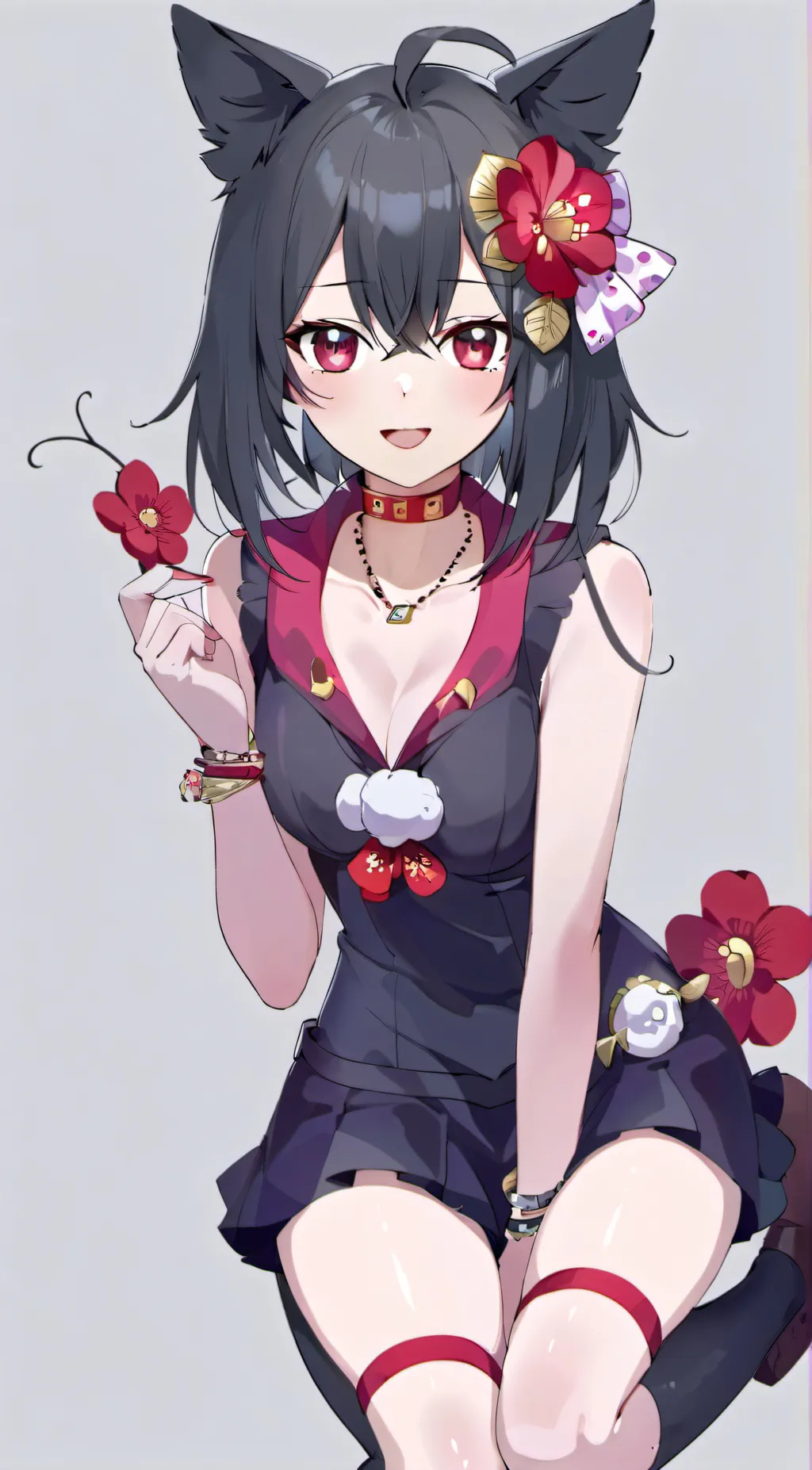 ai character: Violet background