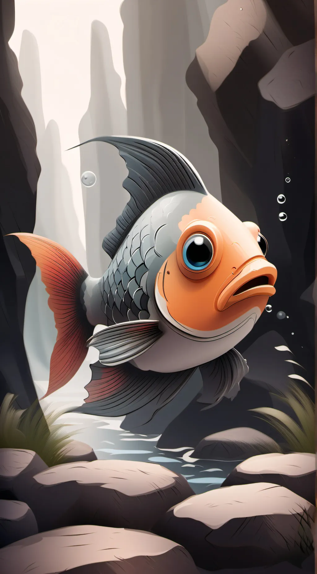 ai character: Bubble background