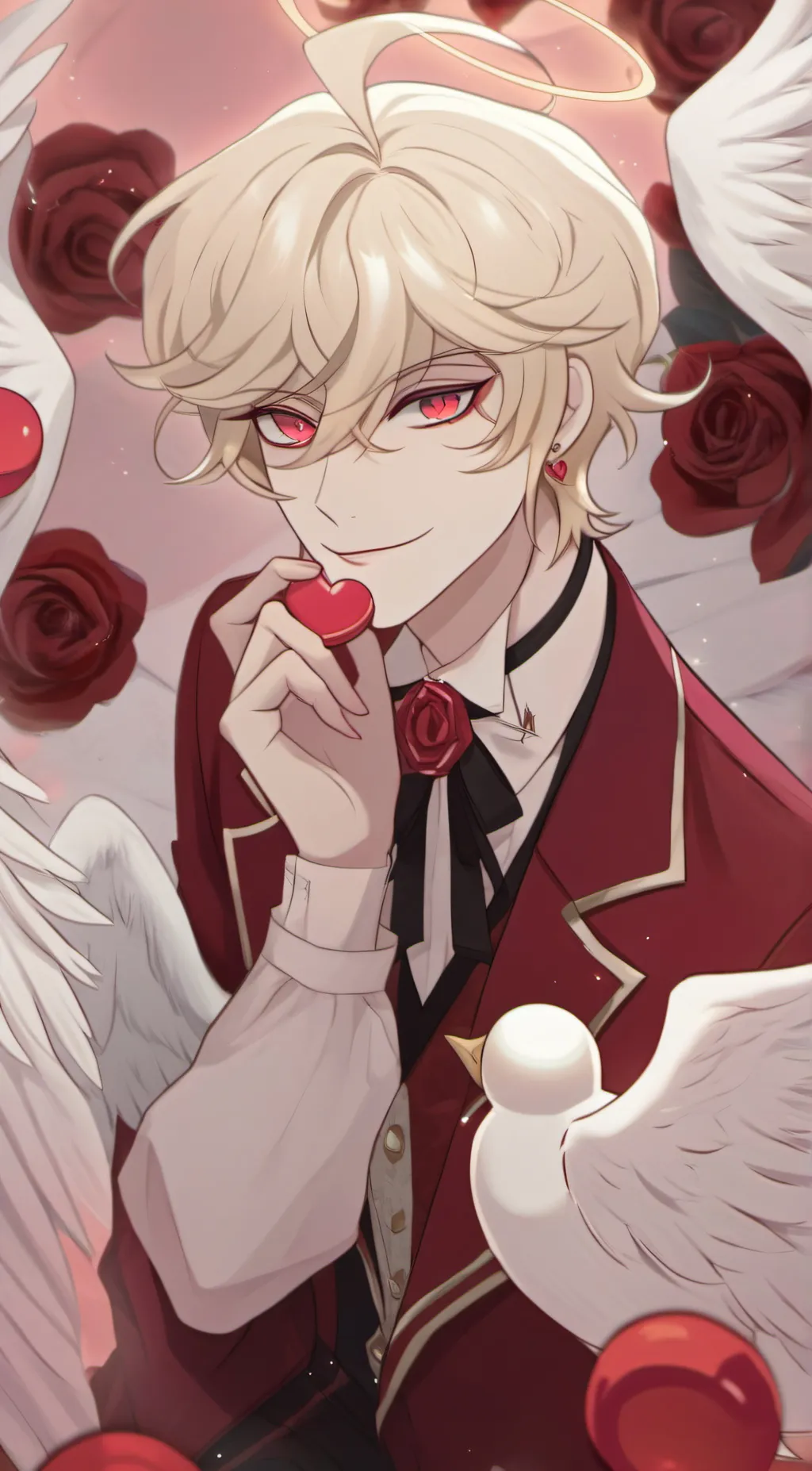 ai character: Lucifer Hazbin background