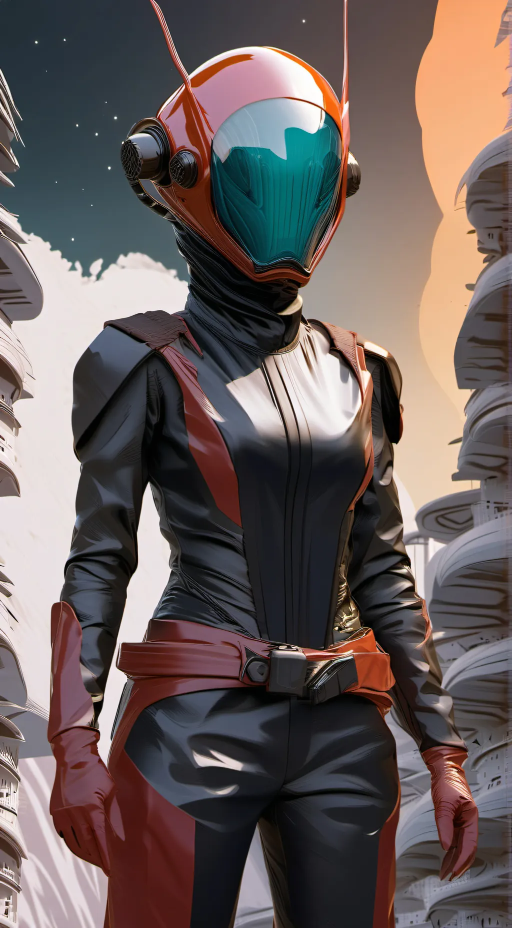 ai character: alien suit background