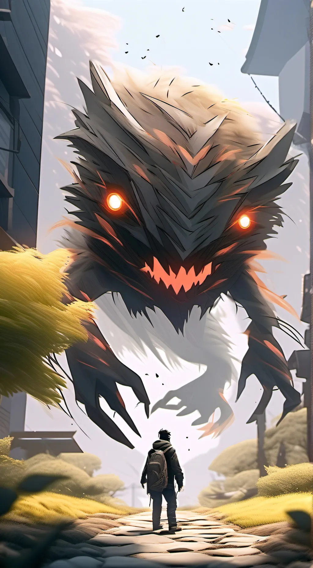 ai character: Kaufmo Abstractet background