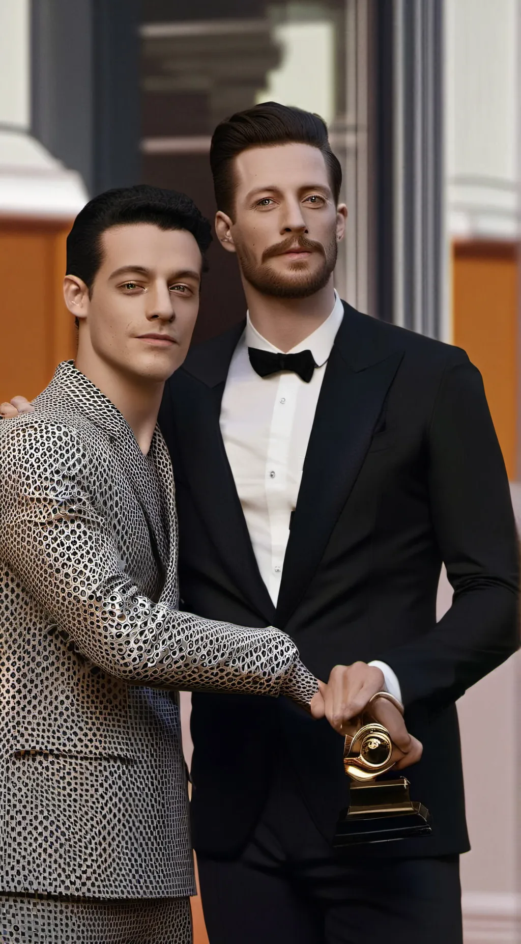 ai character: Rami and Gwilym  background