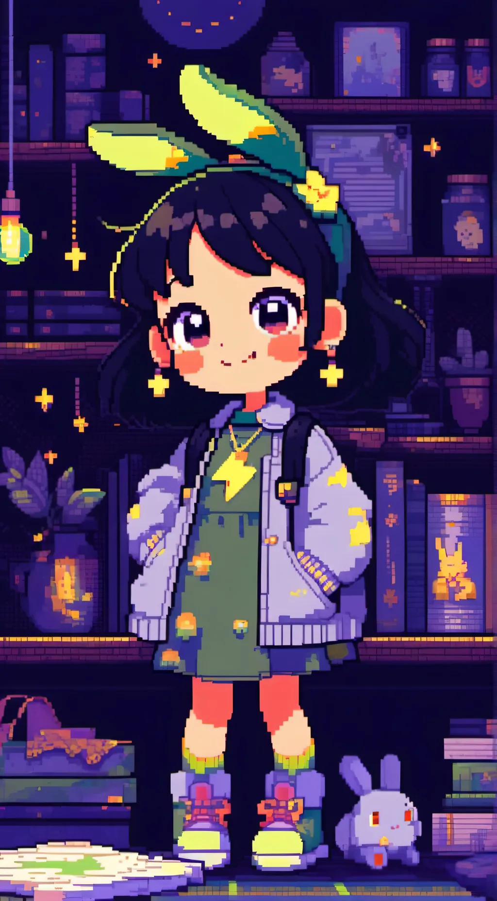 ai character: Hoppy Hopscotch background