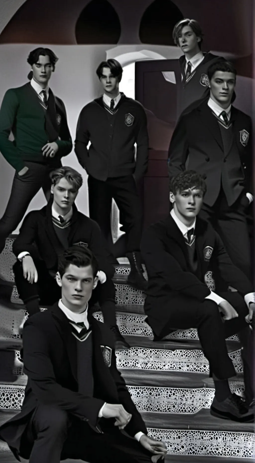 ai character: Slytherin boys  background