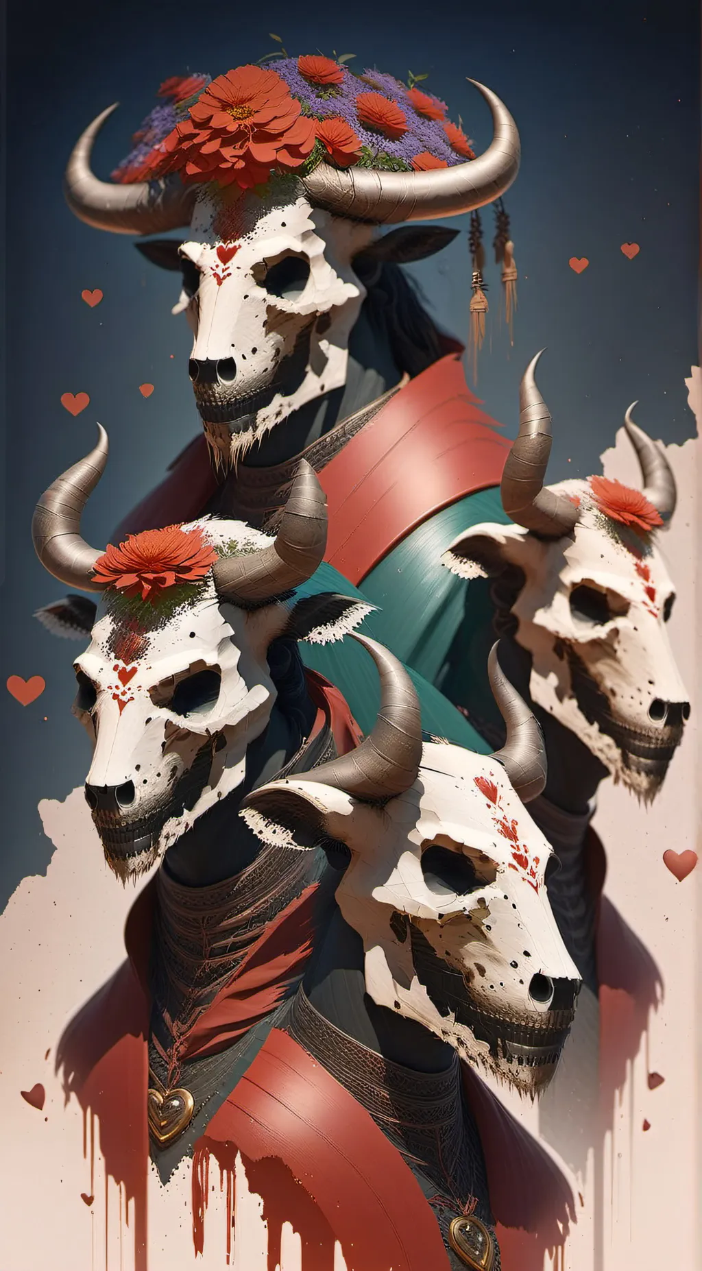 ai character: bones of light background