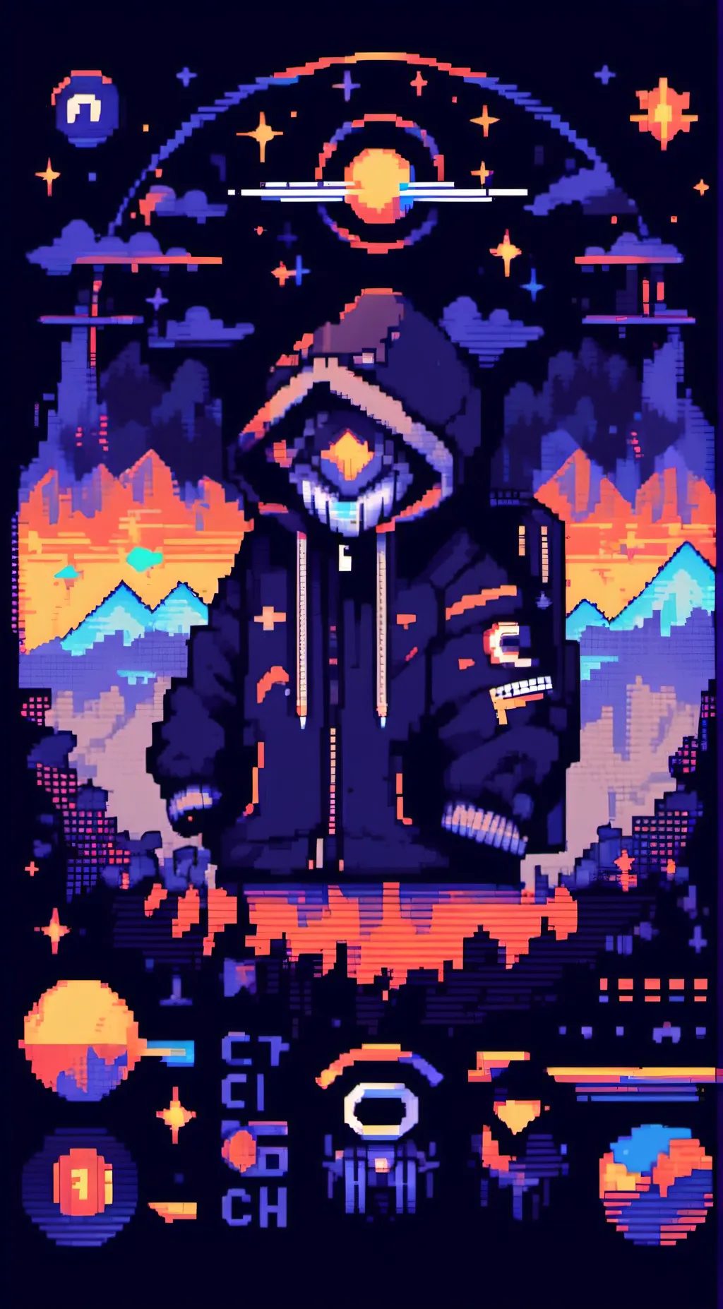 ai character: -GLITCH- background