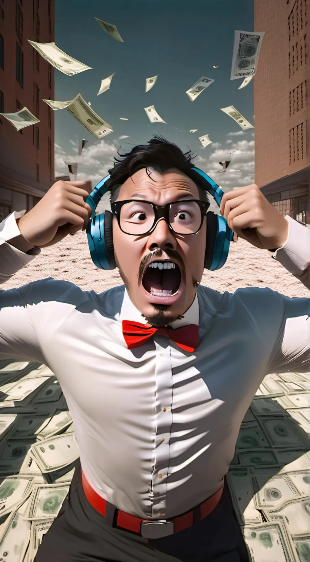 ai character: Reaction-man background