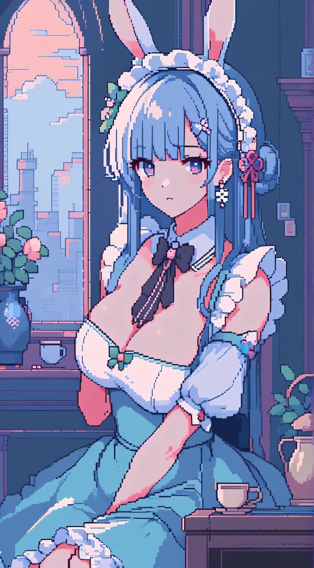 ai character: Nekono  background