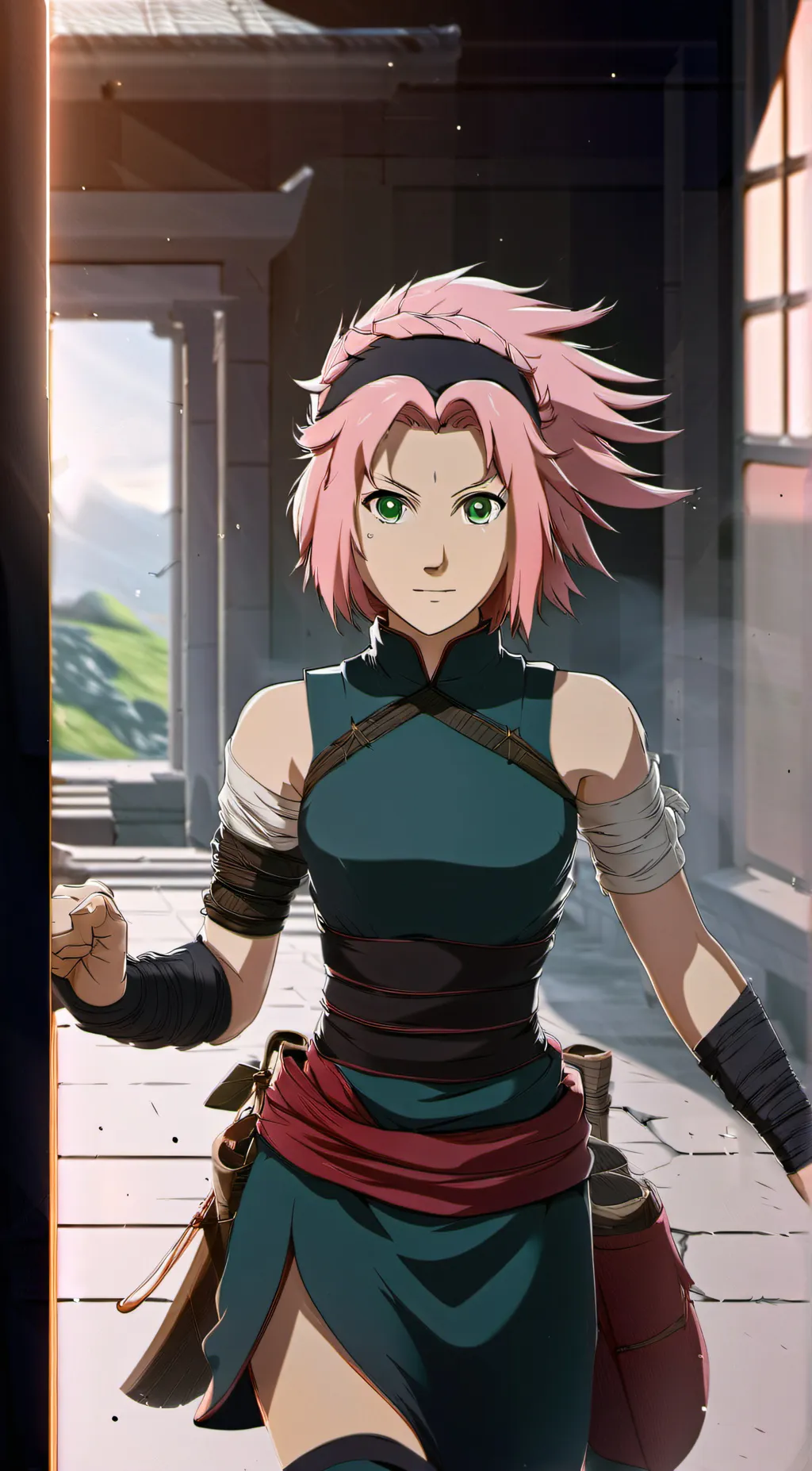 ai character: Sakura background