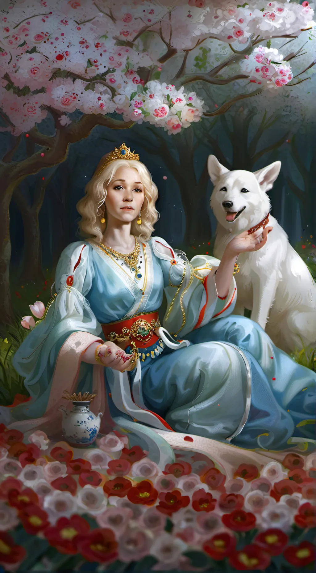 ai character: dog background