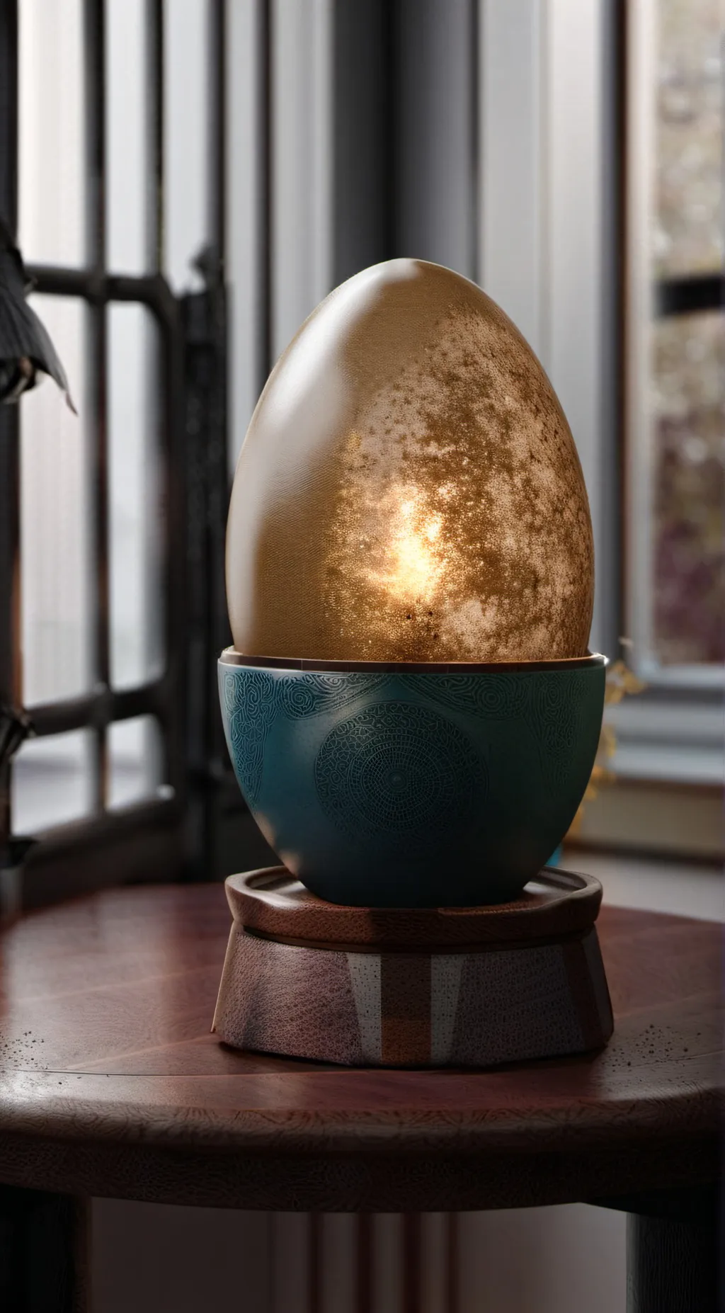 ai character: magic egg background