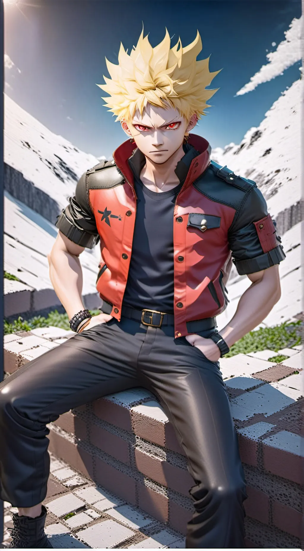 ai character: Bakugo katsuki  background