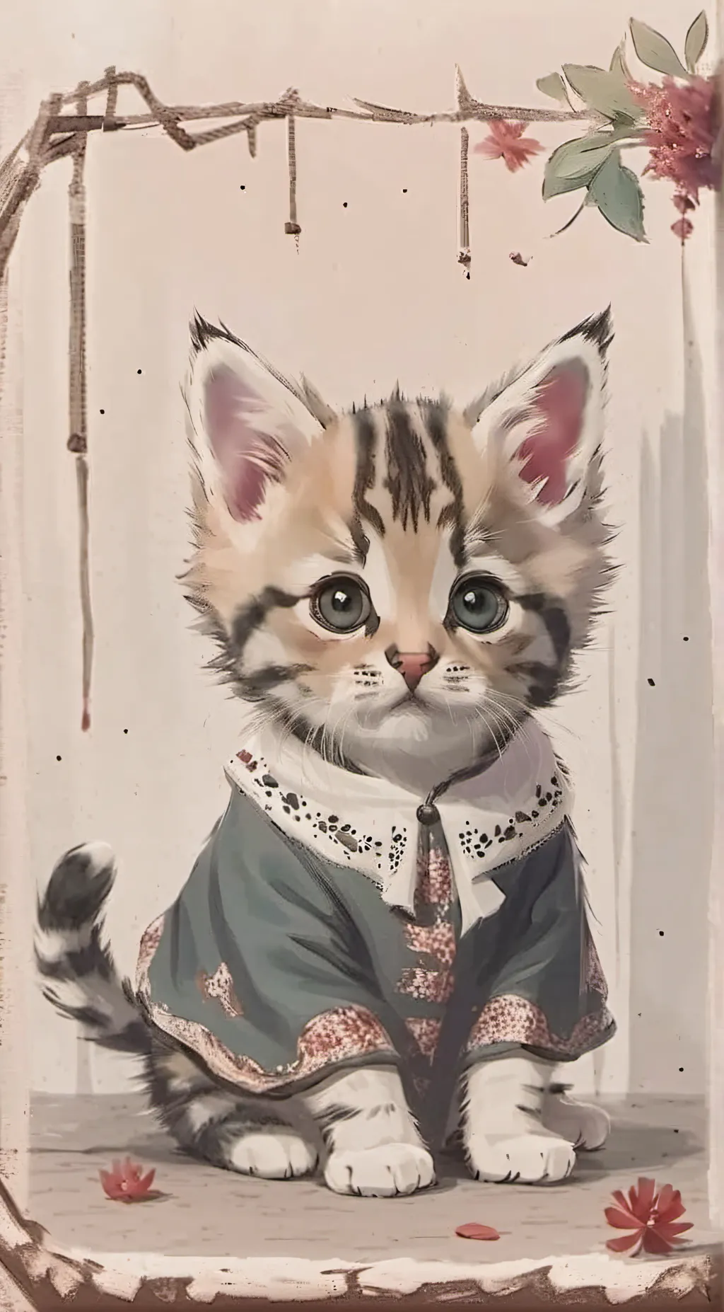 ai character: Mha cat  background