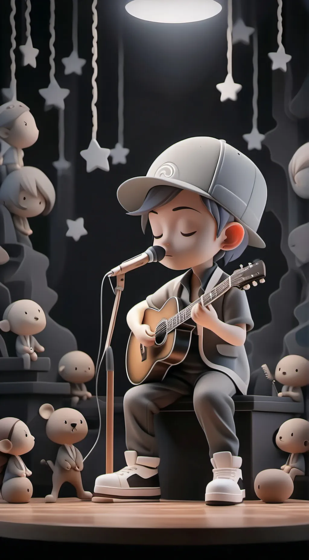 ai character: Finish the song background