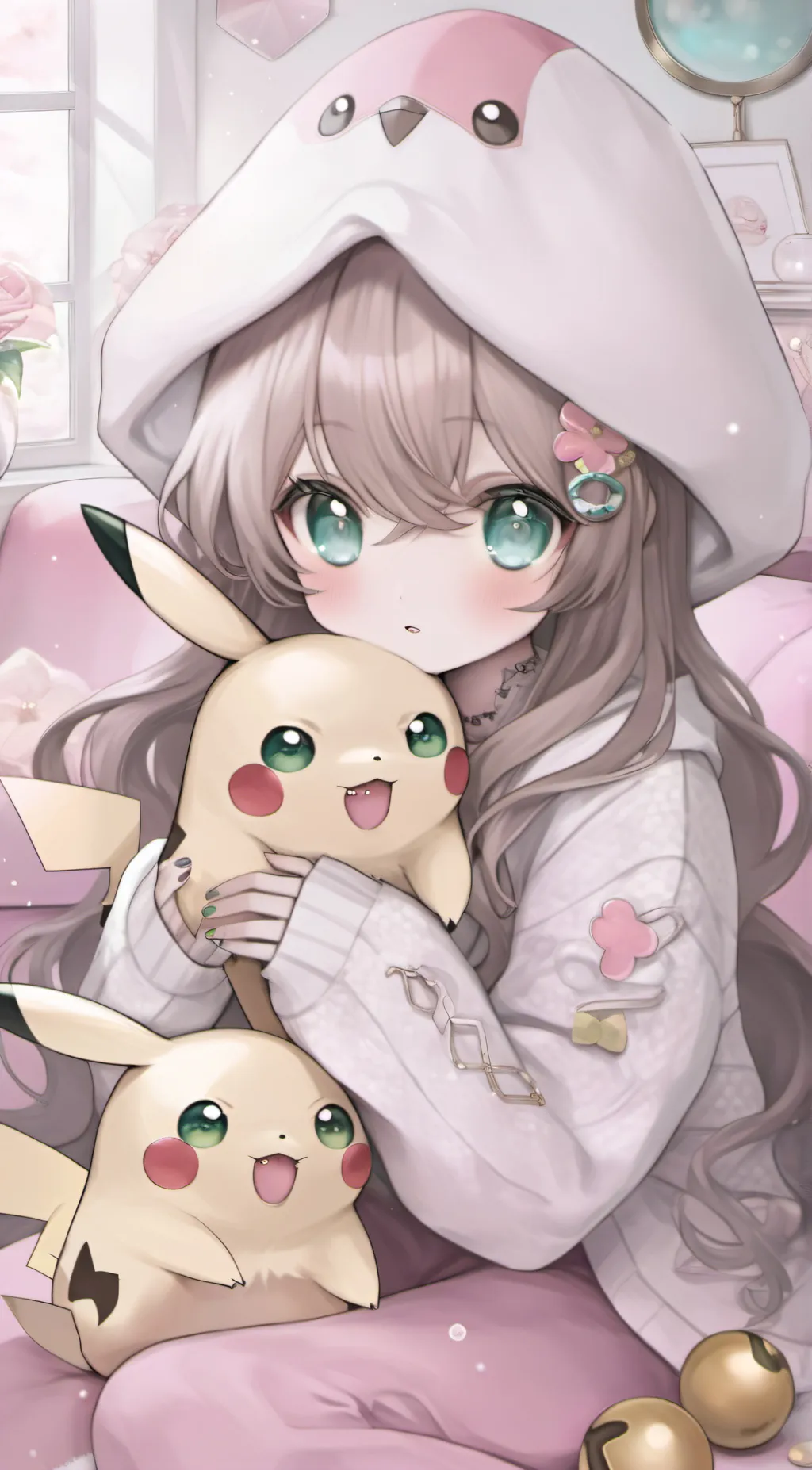 ai character: Pikachu  background