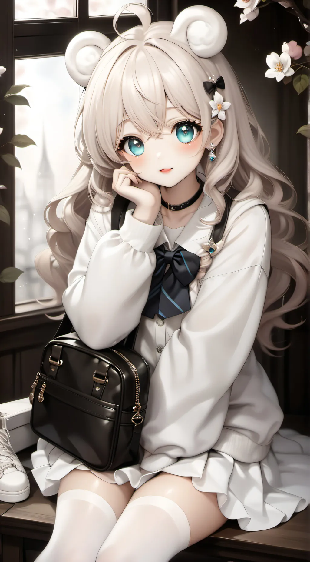 ai character: rose background