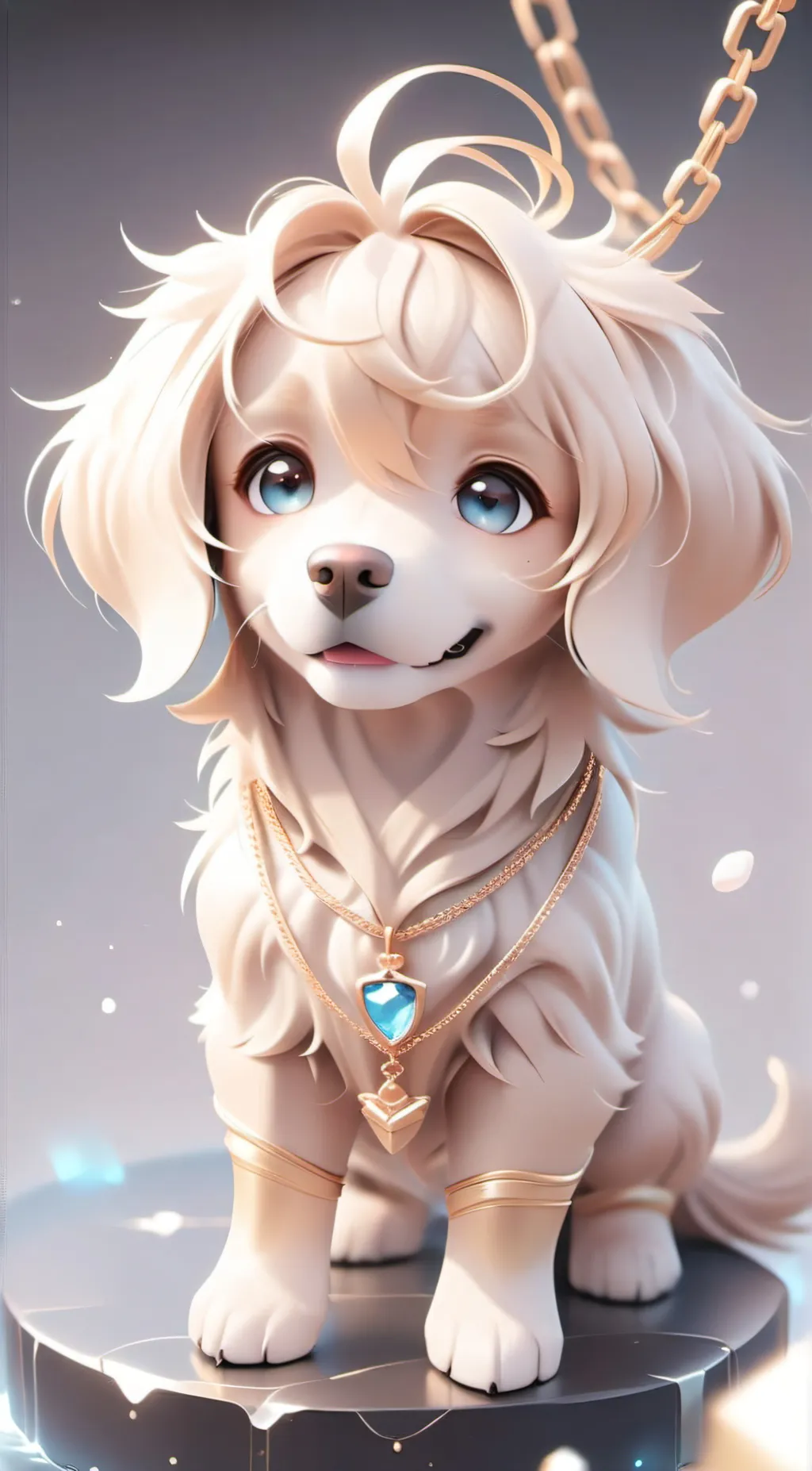 ai character: Macaron background