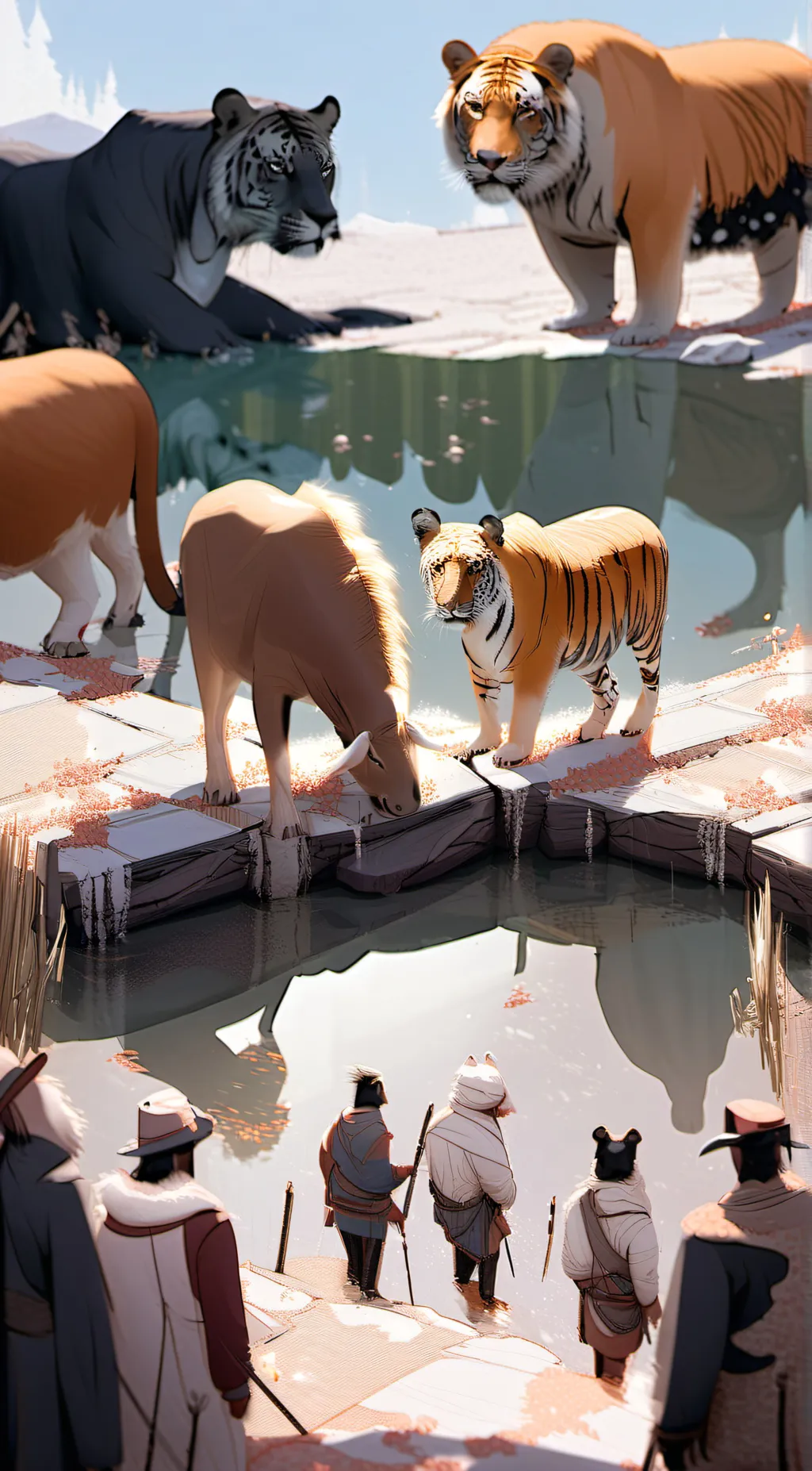 ai character: Sinking critters background