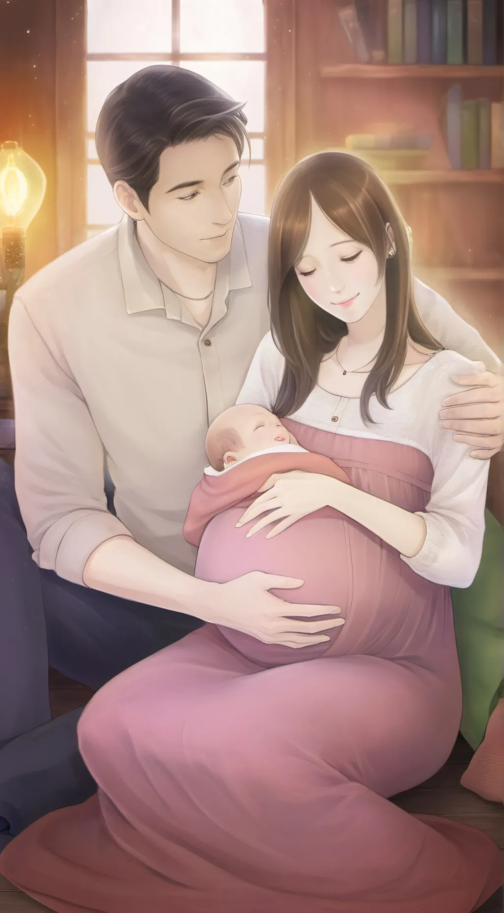 ai character: pregnant background