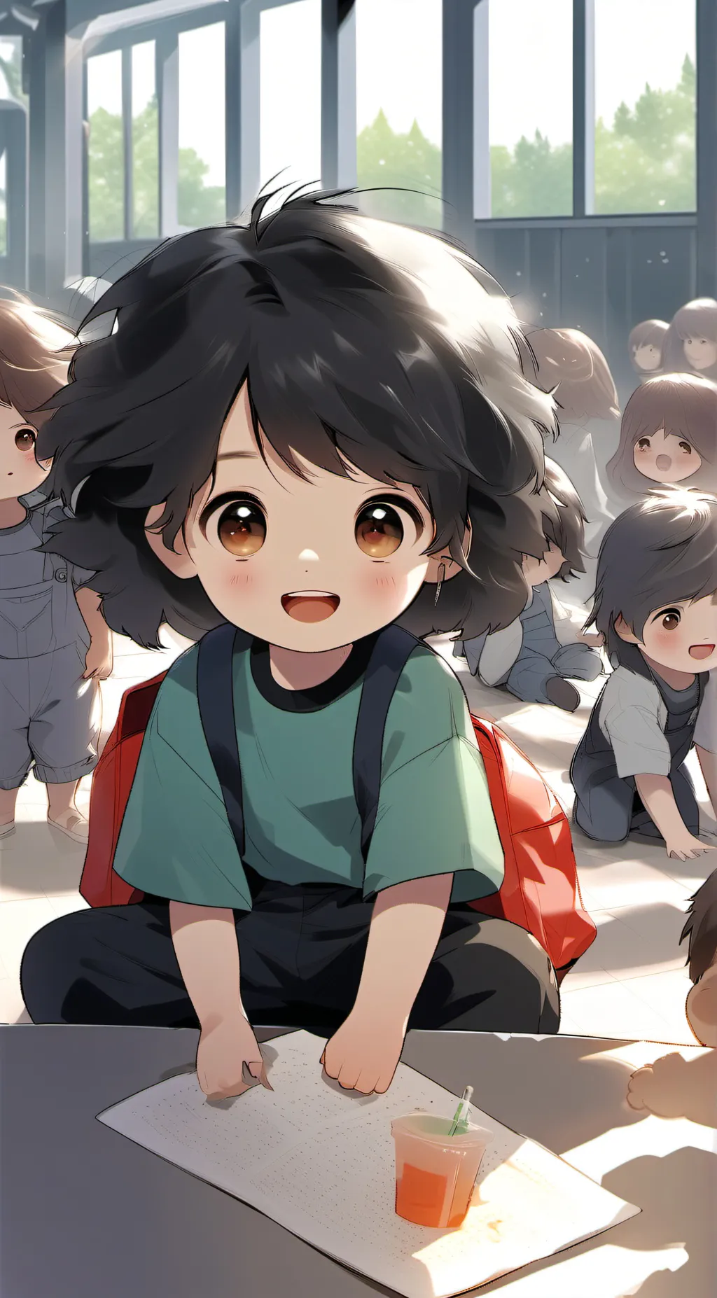 ai character: daycare background