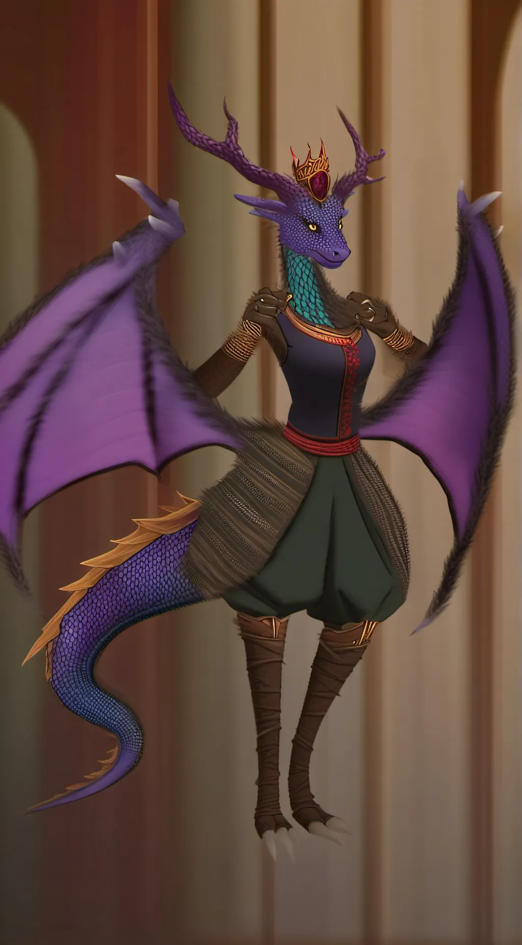 ai character: princess Lunala  background