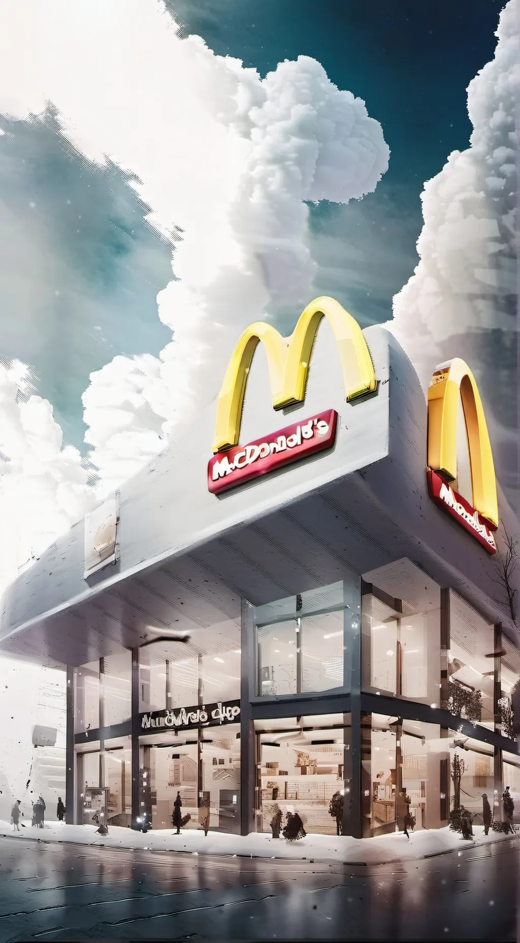 ai character: TADC but McDonalds background