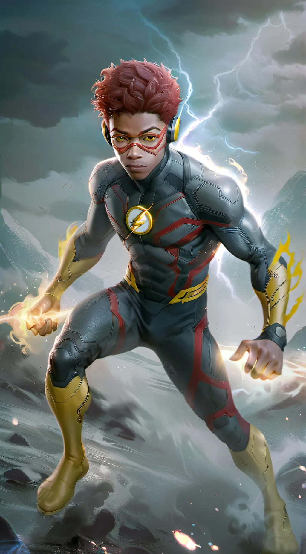 ai character: Kid Flash  background