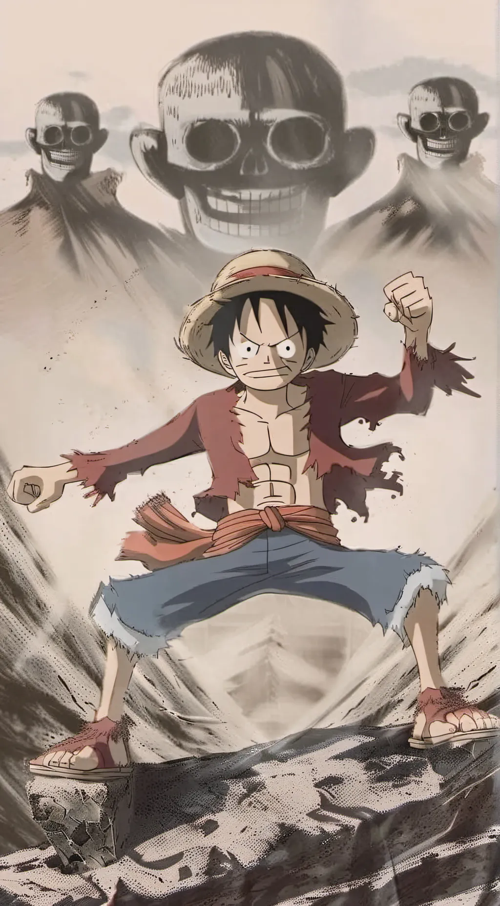 ai character: Monkey D Luffy  background