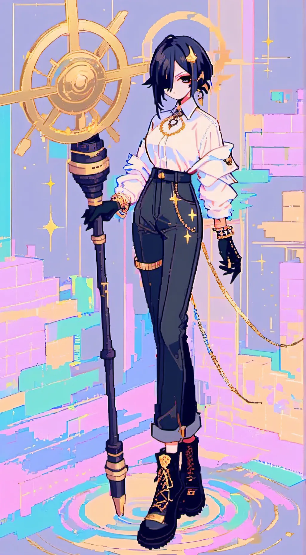 ai character: Azrael  background