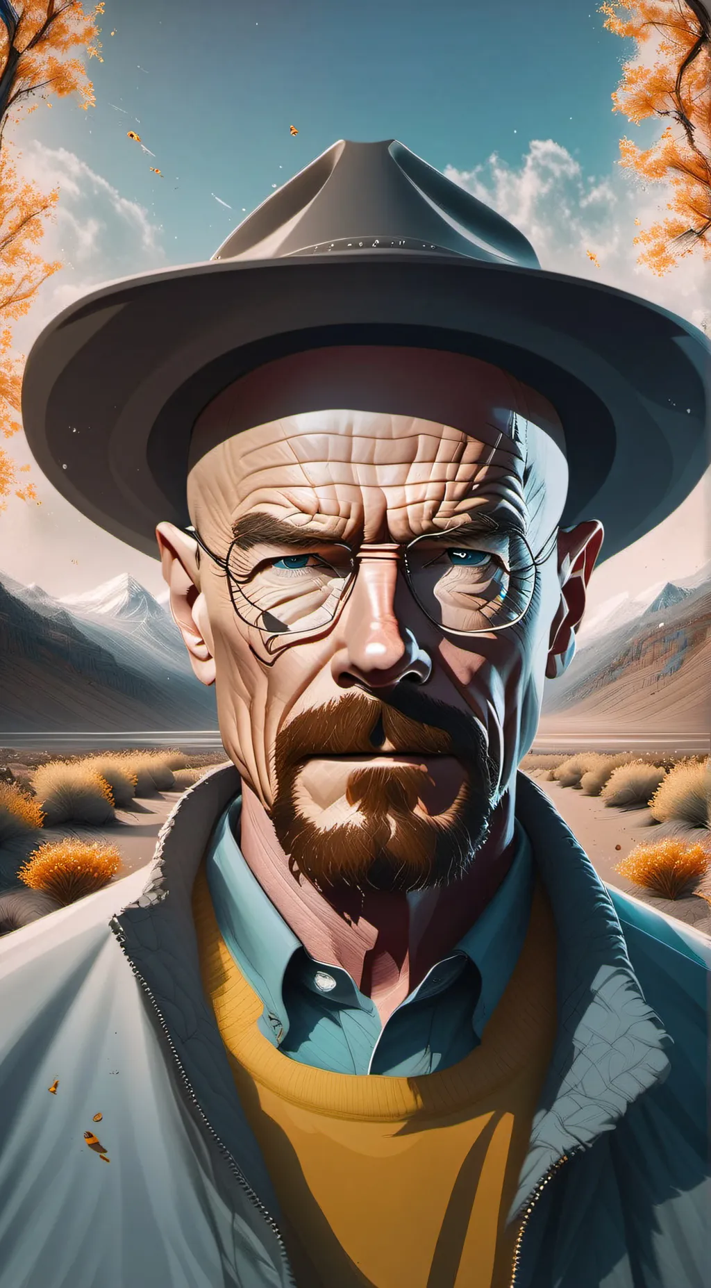 ai character: walter white background