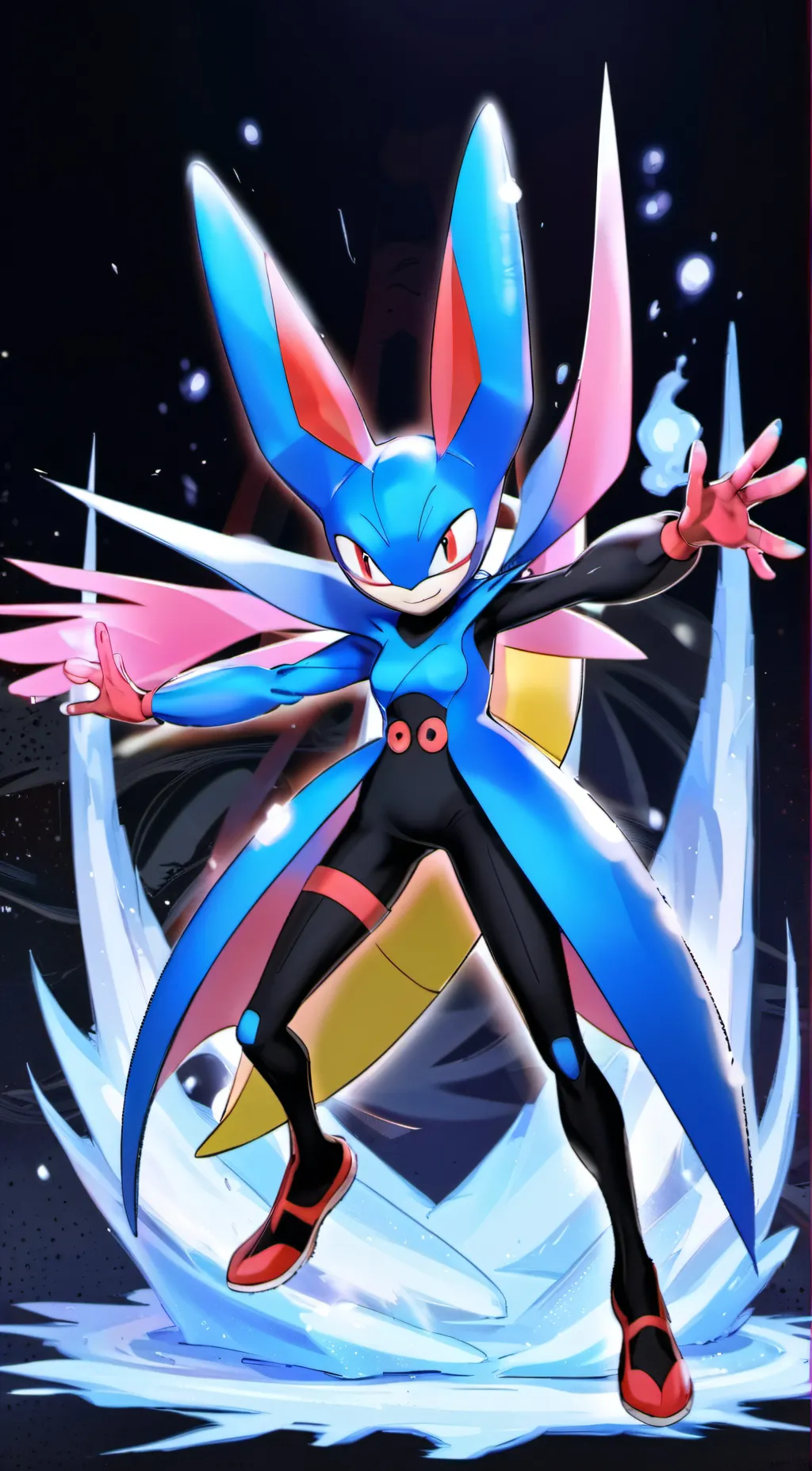 ai character: greninja background