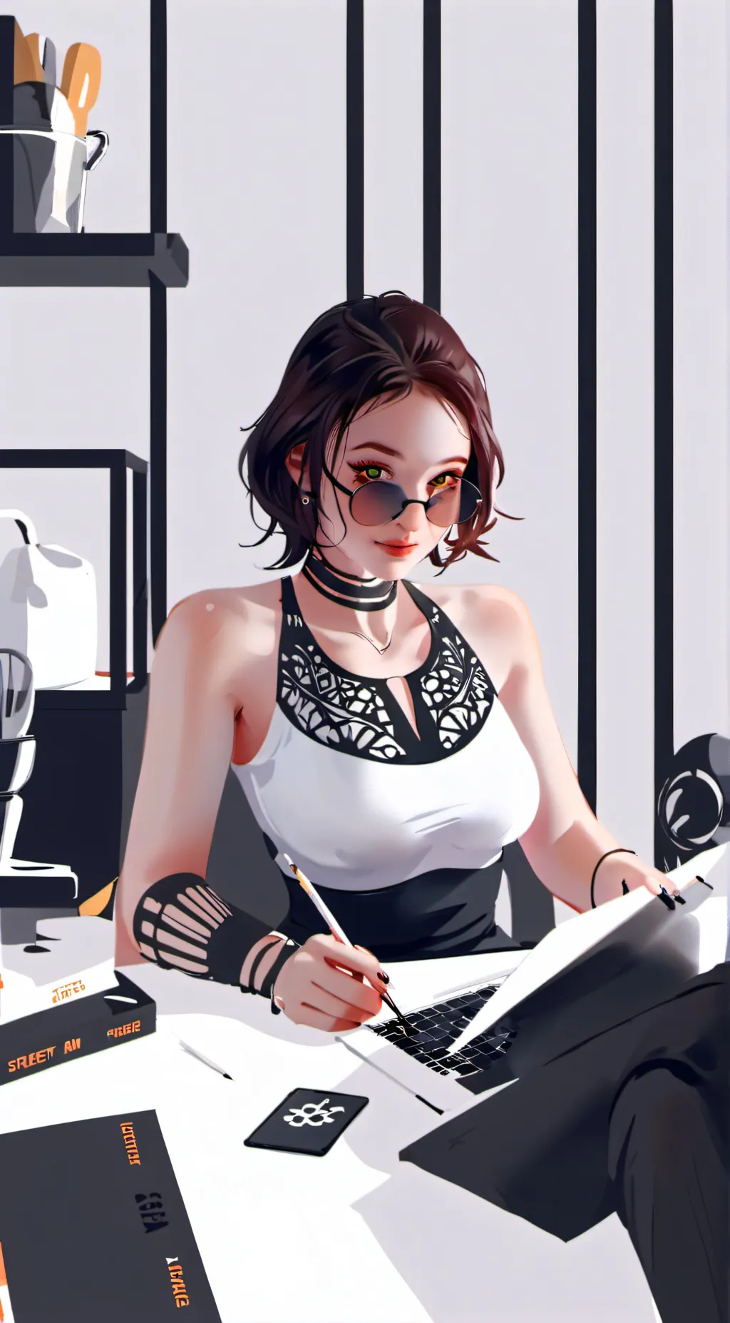 ai character: addison background