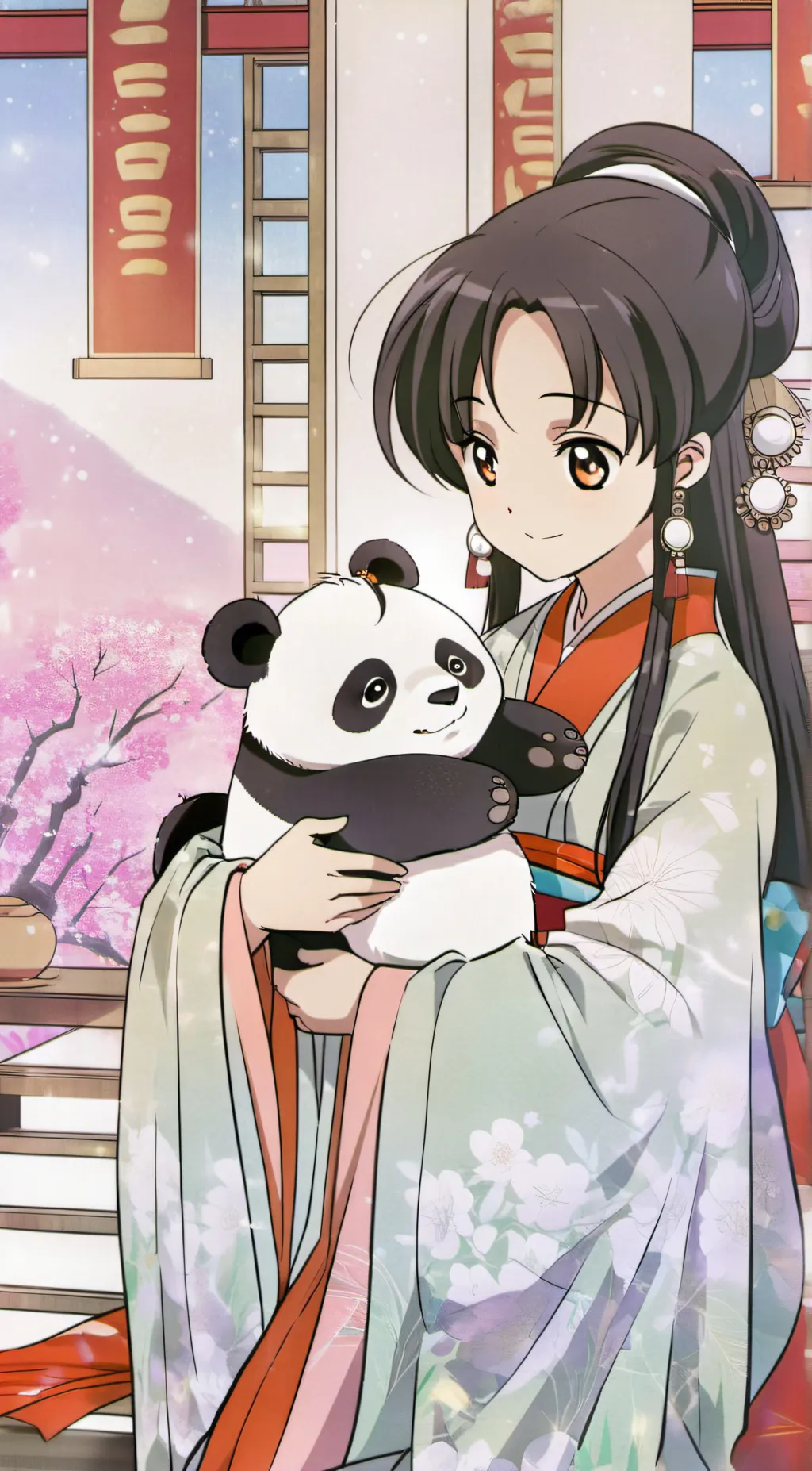 ai character: a panda 🐼  background