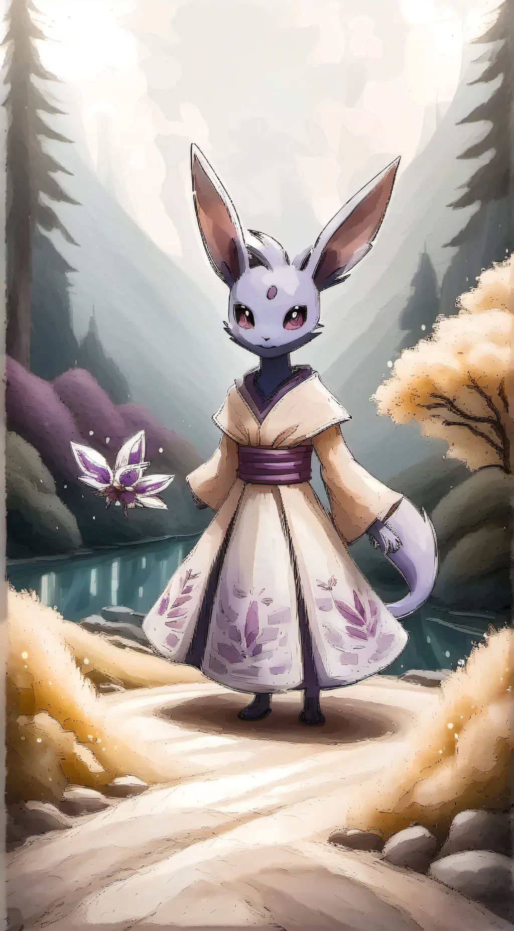 ai character: espeon x umberon🔮 background