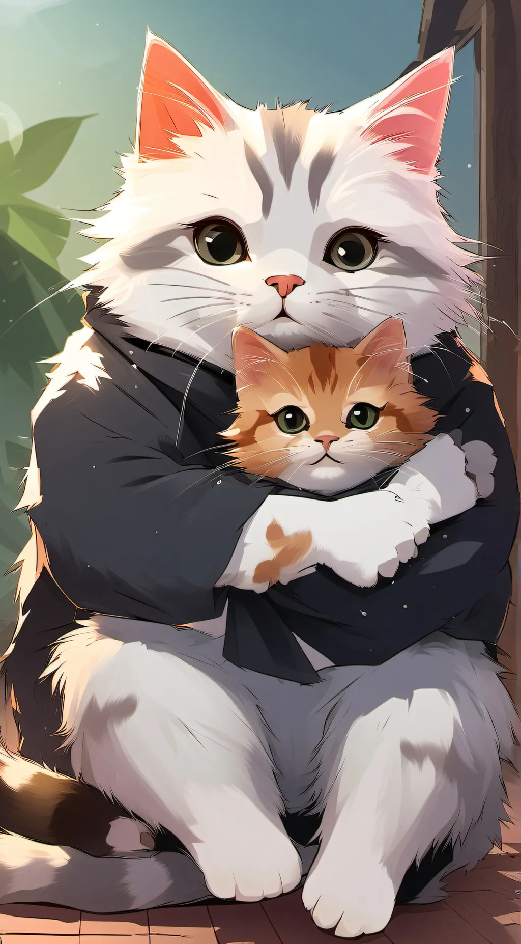 Talkie AI - Chat with mama cat and son