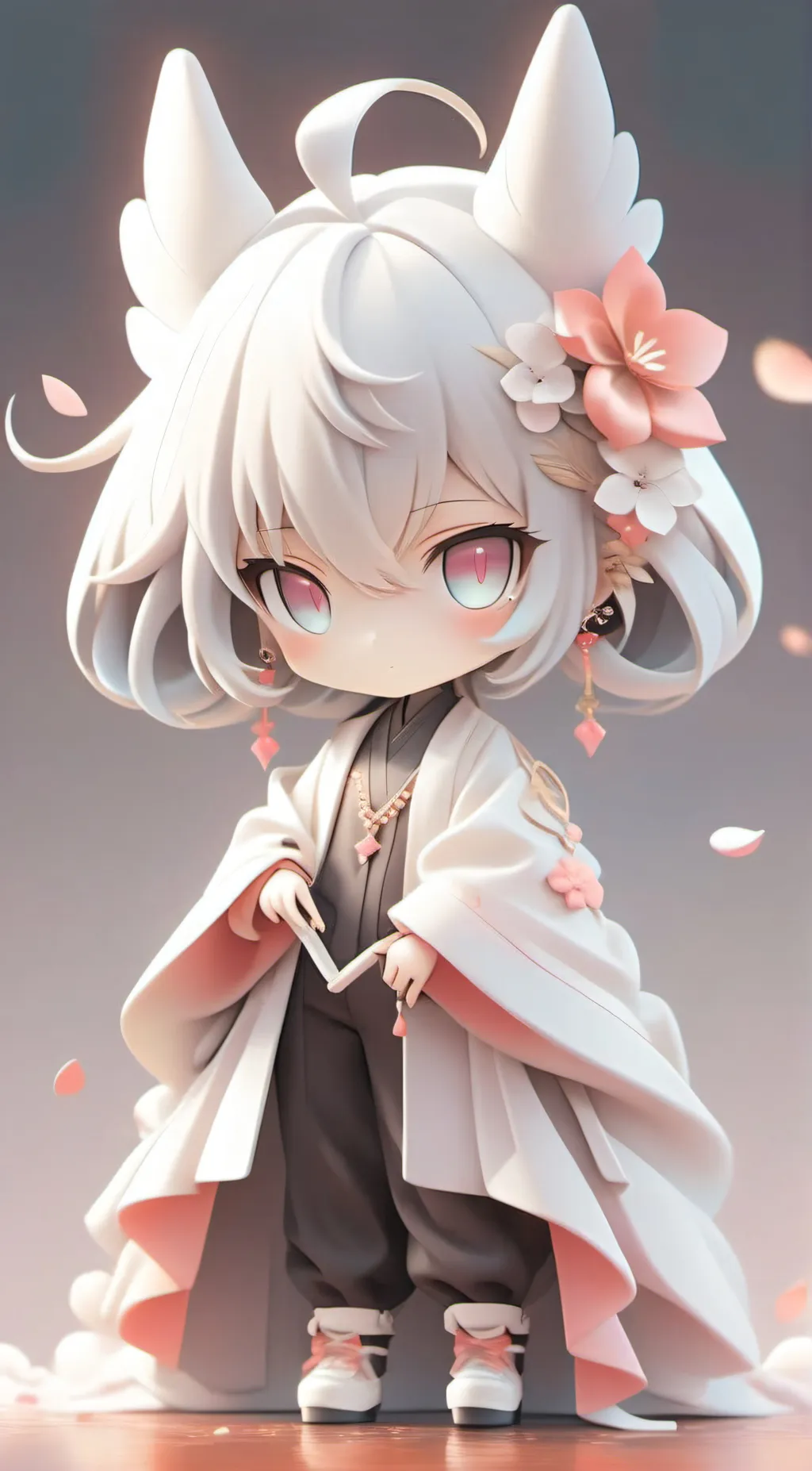 ai character: wolf goddess  background