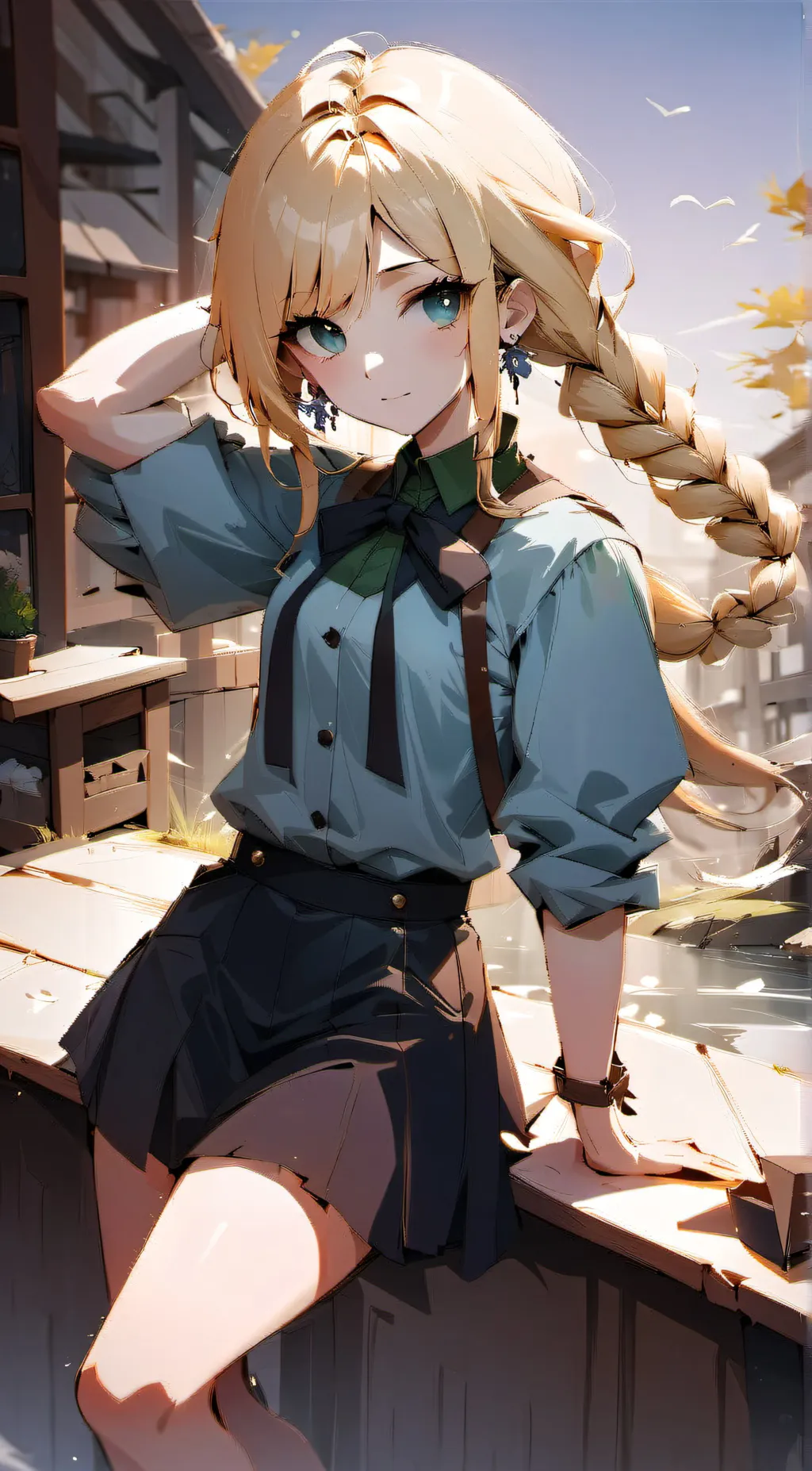 ai character: ginger background