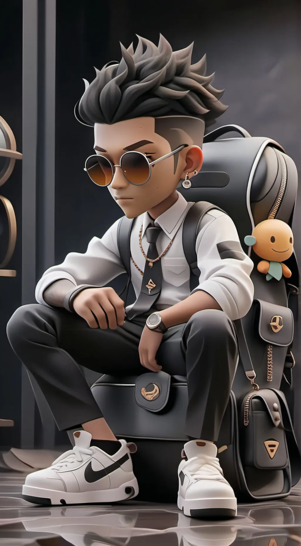 ai character: @Ohiobossoriginal background